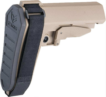 EMG Beta Brace Style Restractable Stock for M4 Series Airsoft Riffles Color : Dark Earth and Black