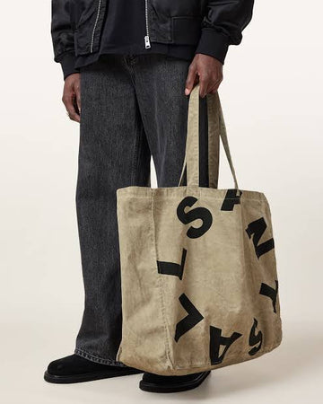 All Saints Large Tierra Tote Bag Taupe