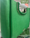 Kate Spade Alexia Crossbody Clutch Breen Straw Leather Green