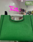 Kate Spade Alexia Crossbody Clutch Breen Straw Leather Green