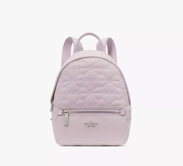 Spade Flower Quilted Fabric Small Backpack