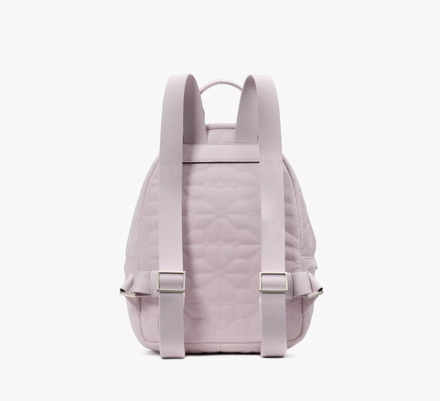 Spade Flower Quilted Fabric Small Backpack