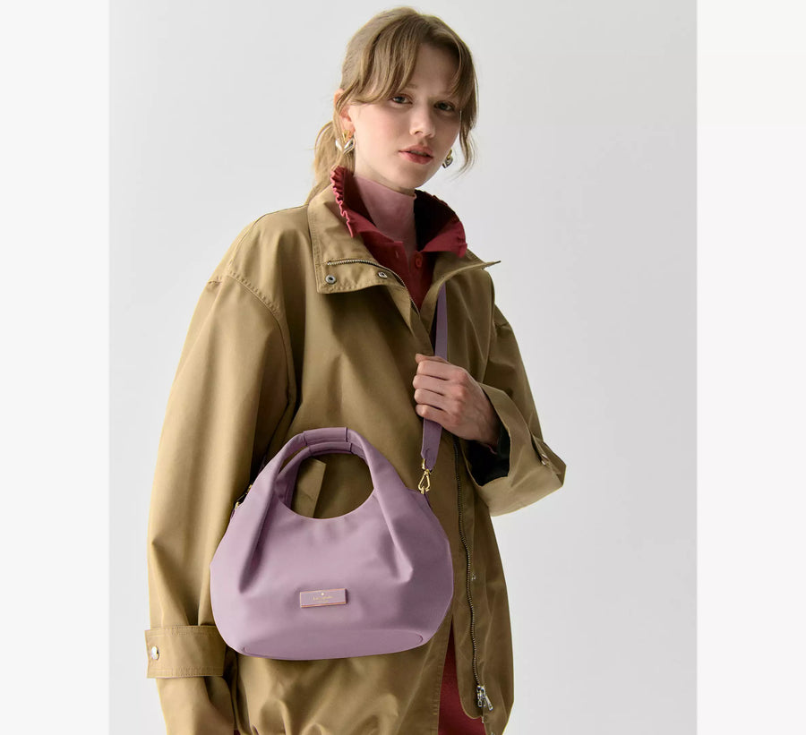 Carter Nylon Small Pleated Crossbody