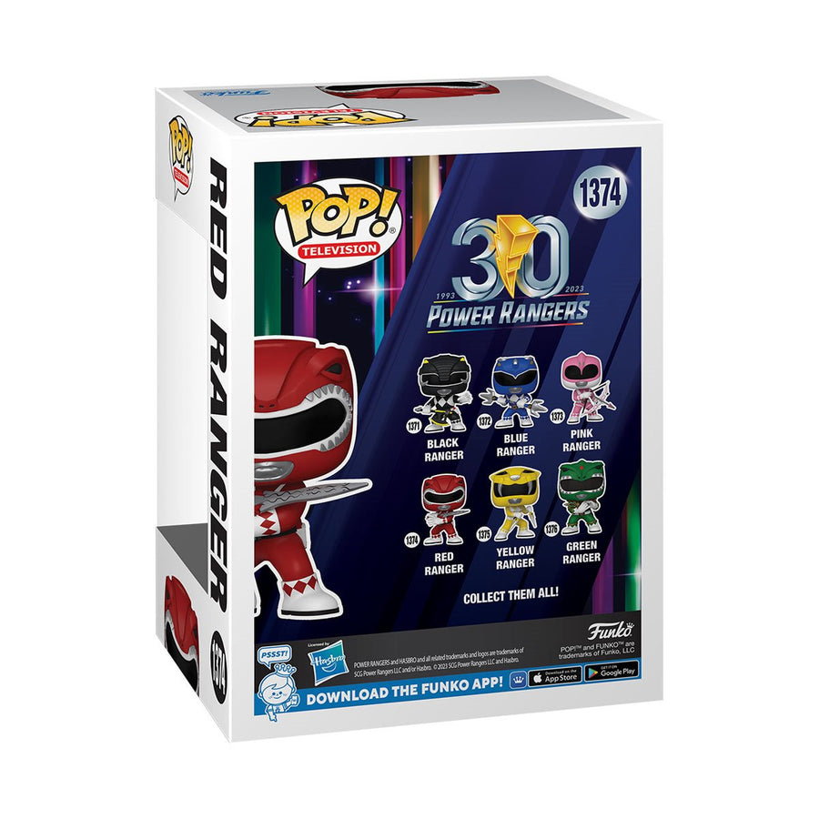 RED RANGER 1374 Mighty Morphin Power Rangers 30th Anniversary Funko Pop! Vinyl Figure Tootle ph