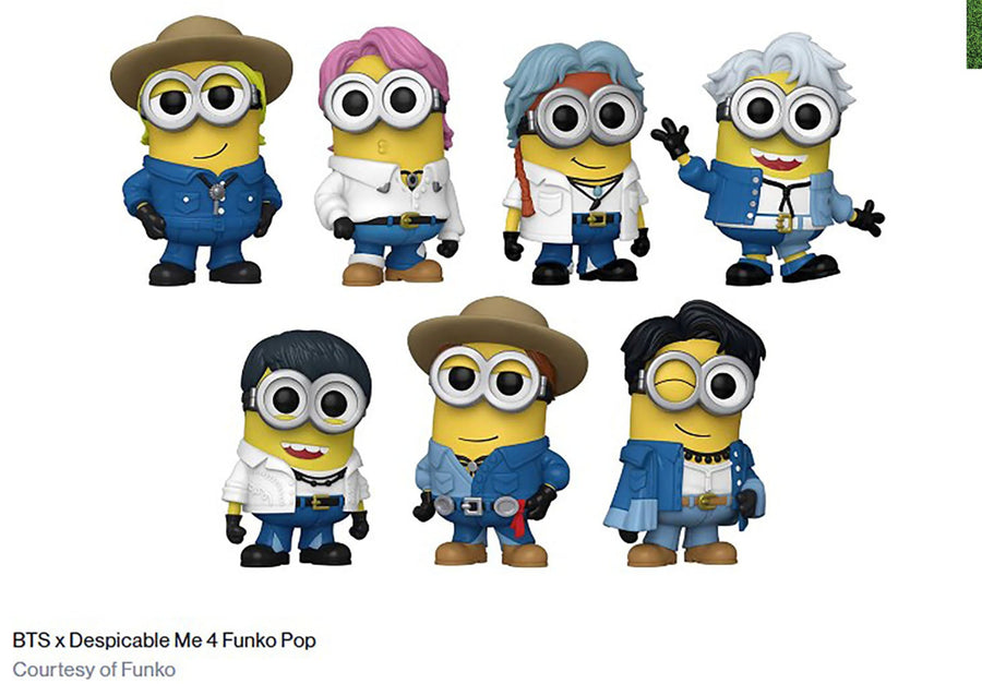 BTS x Despicable ME 4 7-Pack EE Exclusive Funko Pop! Tootle ph