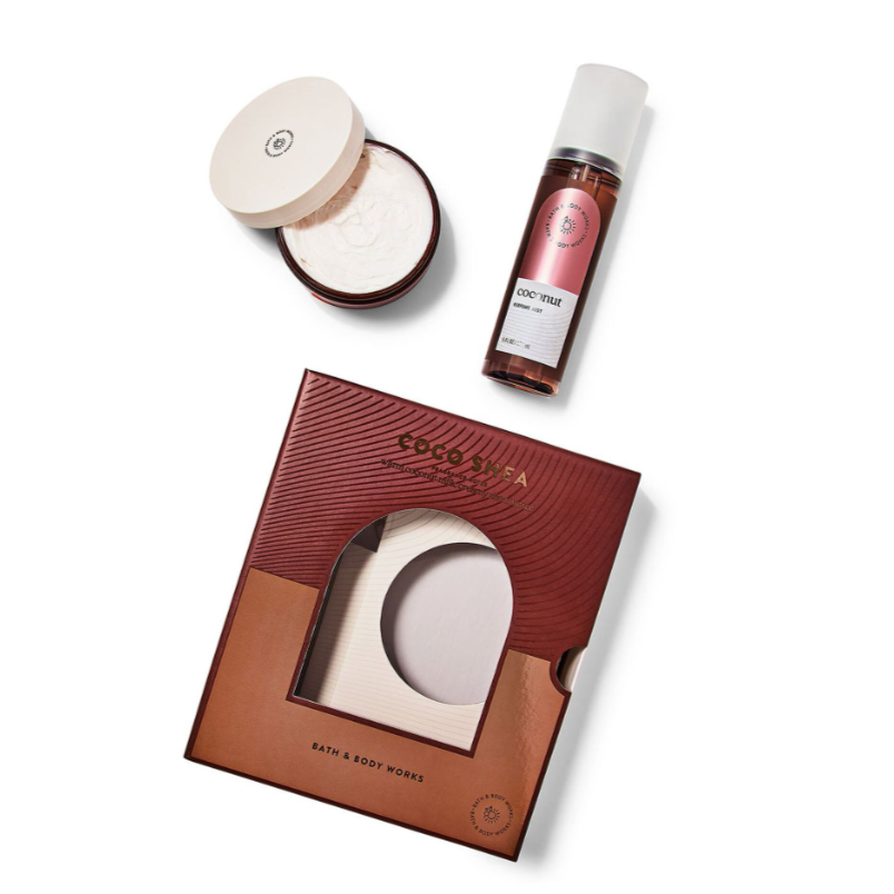 Bath and Bodyworks Cocoa Shea Fragrance Mist and Body Butter Set