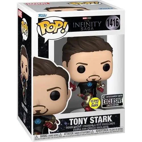 TONY STARK (MK42 Armor) 1416 GITD EE Exclusive Marvel The Infinity Saga Funko Pop Tootle ph