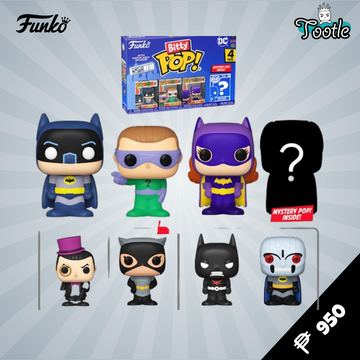 BITTY POP DC Comics 4-Pack Series 1 to 4 with Mystery Bitty Funko Pop Tootle ph