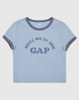GAP T-Shirt Crop Avec Logo - Blue