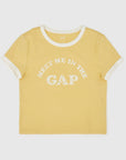 GAP T-Shirt Crop Avec Logo - Yellow