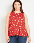 Old Navy Luxe Sleeveless Top Flowers