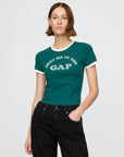 GAP T-Shirt Crop Avec Logo - Green
