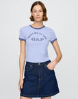 GAP T-Shirt Crop Avec Logo - Blue