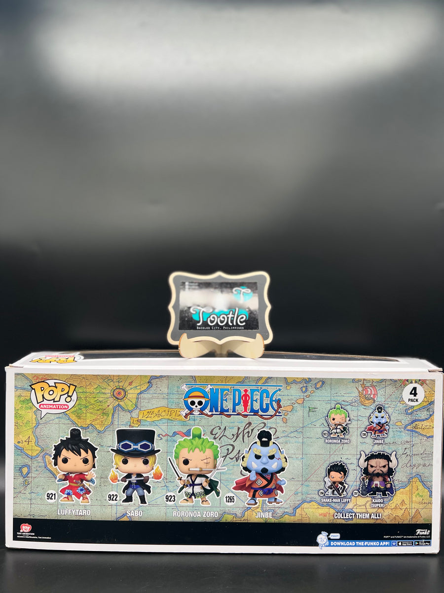 ONE PIECE 4 Pack GITD Gamestop Exclusive LUFFYTARO SABO RORONOA ZORO JINBE Funko Pop Animation Tootle ph