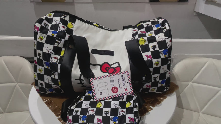 HELLO KITTY TRAVEL DUFFLE BAG SET