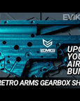 EMG x Retro Arms CZ Billet CNC 8mm Ver.2 Gearbox Shell for M4 / M16 Series Airsoft AEG Rifles (Color: EMG Blue) HPA