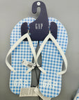 GAP Flip Flops Blue Checkered