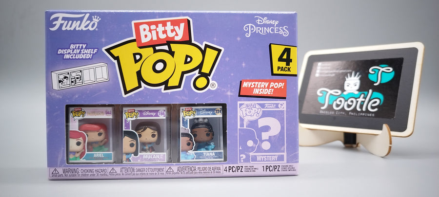 BITTY POP Disney Princess 4-Pack Series 1 to 4 with Mystery Bitty Funko Pop Tootle ph