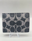 Coach Compact Billfold Signature Denim Chalk
