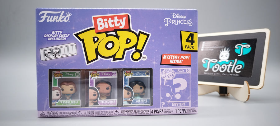 BITTY POP Disney Princess 4-Pack Series 1 to 4 with Mystery Bitty Funko Pop Tootle ph