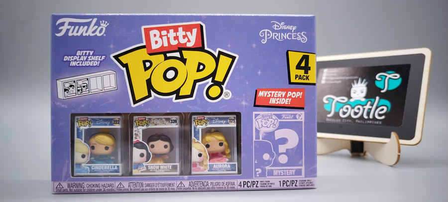 BITTY POP Disney Princess 4-Pack Series 1 to 4 with Mystery Bitty Funko Pop Tootle ph