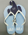 GAP Flip Flops Blue Checkered