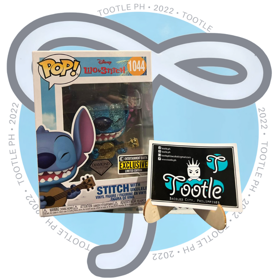 Lilo & Stitch Stitch with Ukulele Diamond Glitter Pop! Vinyl Figure - Entertainment Earth Exclusive