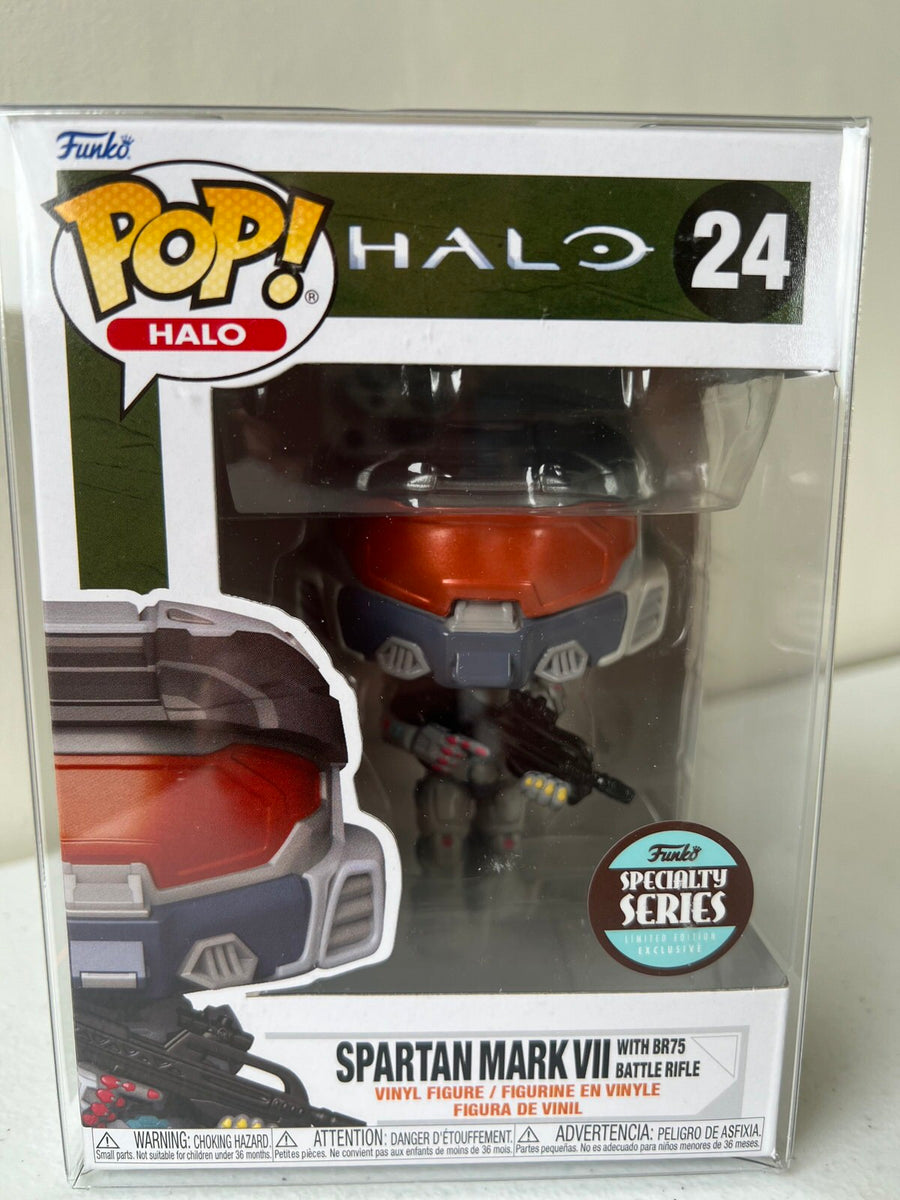 HALO-SPARTAN-MARK VII with BR75-BATTLE RIFLE-24-Funko SS-LE EXCLUSIVE