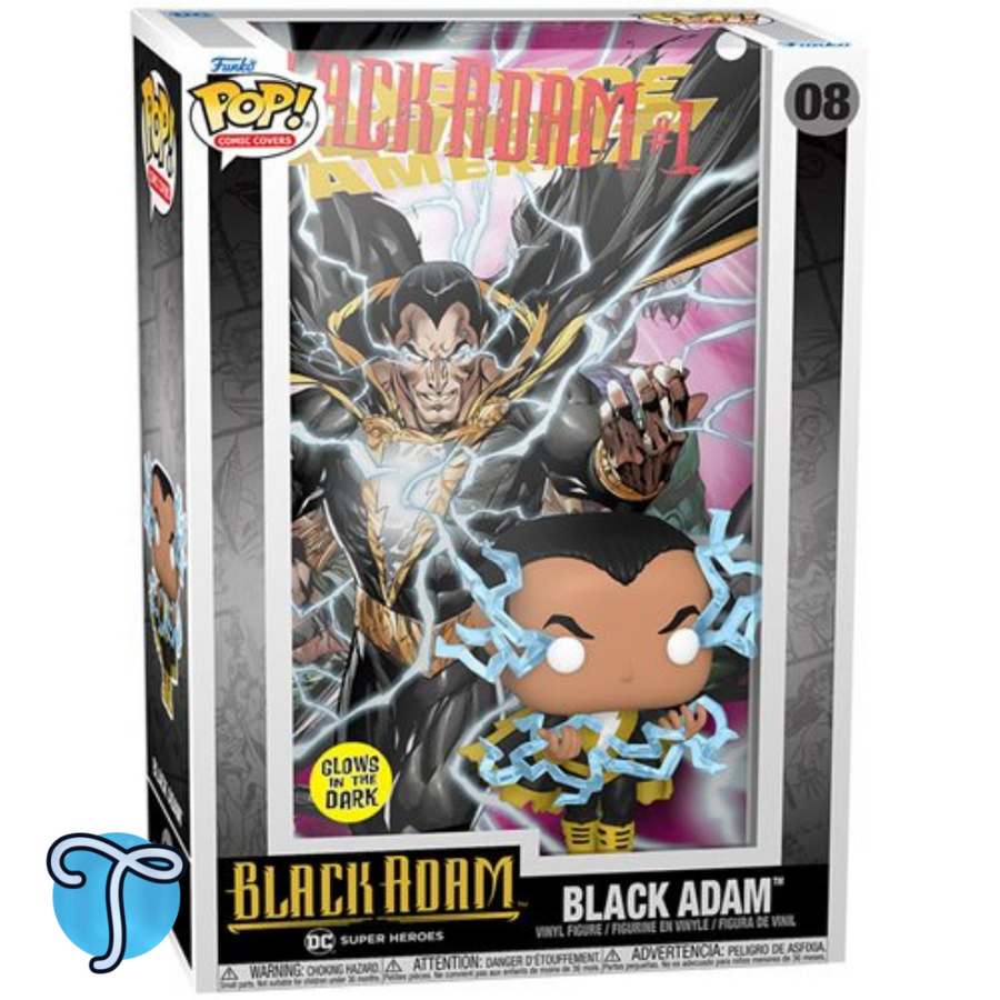 BLACK ADAM 08 GITD  DC Super Heroes  Funko Pop Comic Covers Hard Case Tootle ph