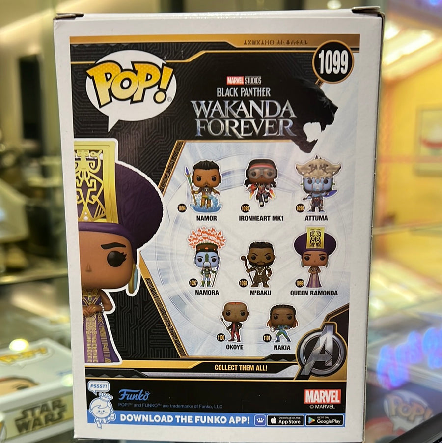 QUEEN RAMONDA 1099 Black Panther Wakanda Forever Pop Vinyl!