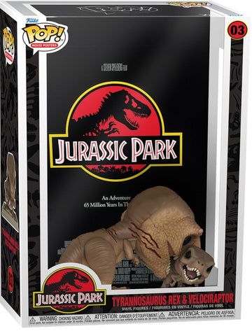 TYRANNOSAURUS REX and VELOCIRAPTOR 03 Jurassic Park  Funko Pop Movie Poster Tootle ph Available only IN-STORE, FB & Website Exclusively